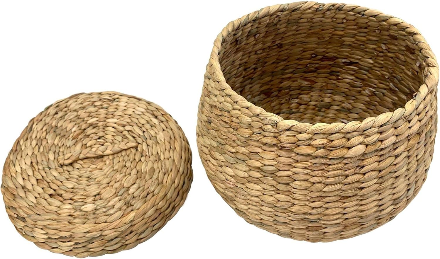 Natural water hyacinth basket Ø 30 x 26.5 cm