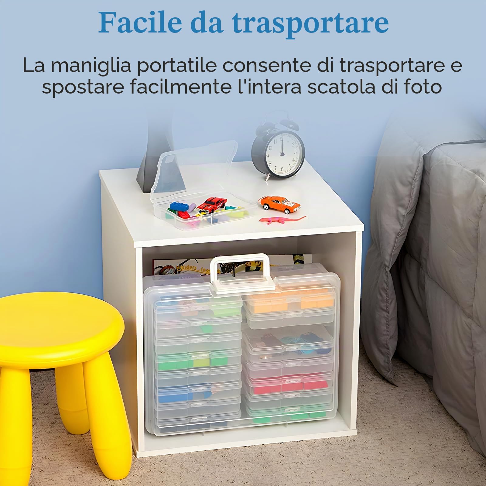 Scatola Porta Foto,16 Scatole Porta Foto Interne Trasparenti 17x11.5x3cm,Scatola Porta per Fotografie con Foglio di Etichette Adesive per Semi,Artigianato,Foto,Pezzi del Puzzle,Cartoline