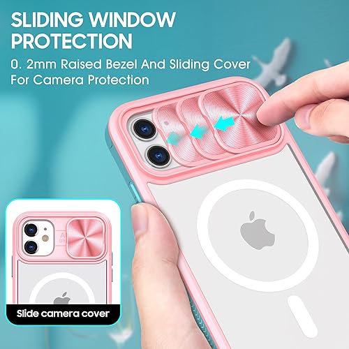 Miniatura 3 de Cyberowl Funda para iPhone 11 de 6.1 pulgadas, compatible con Magsafe con cubierta de cámara, protección de grado militar, resistente a los golpes,