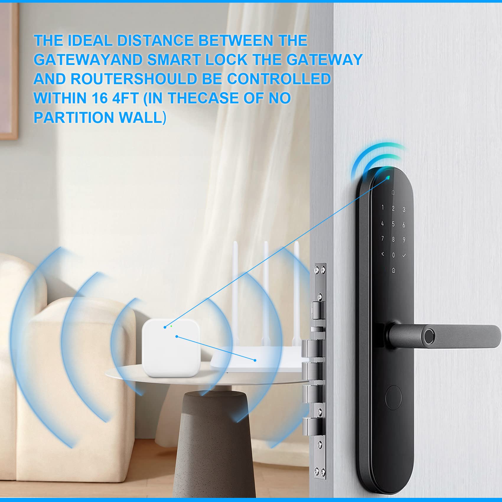 Jevina Gateway G2 pour application Tt Lock Bluetooth Serrure électronique de porte WiFi