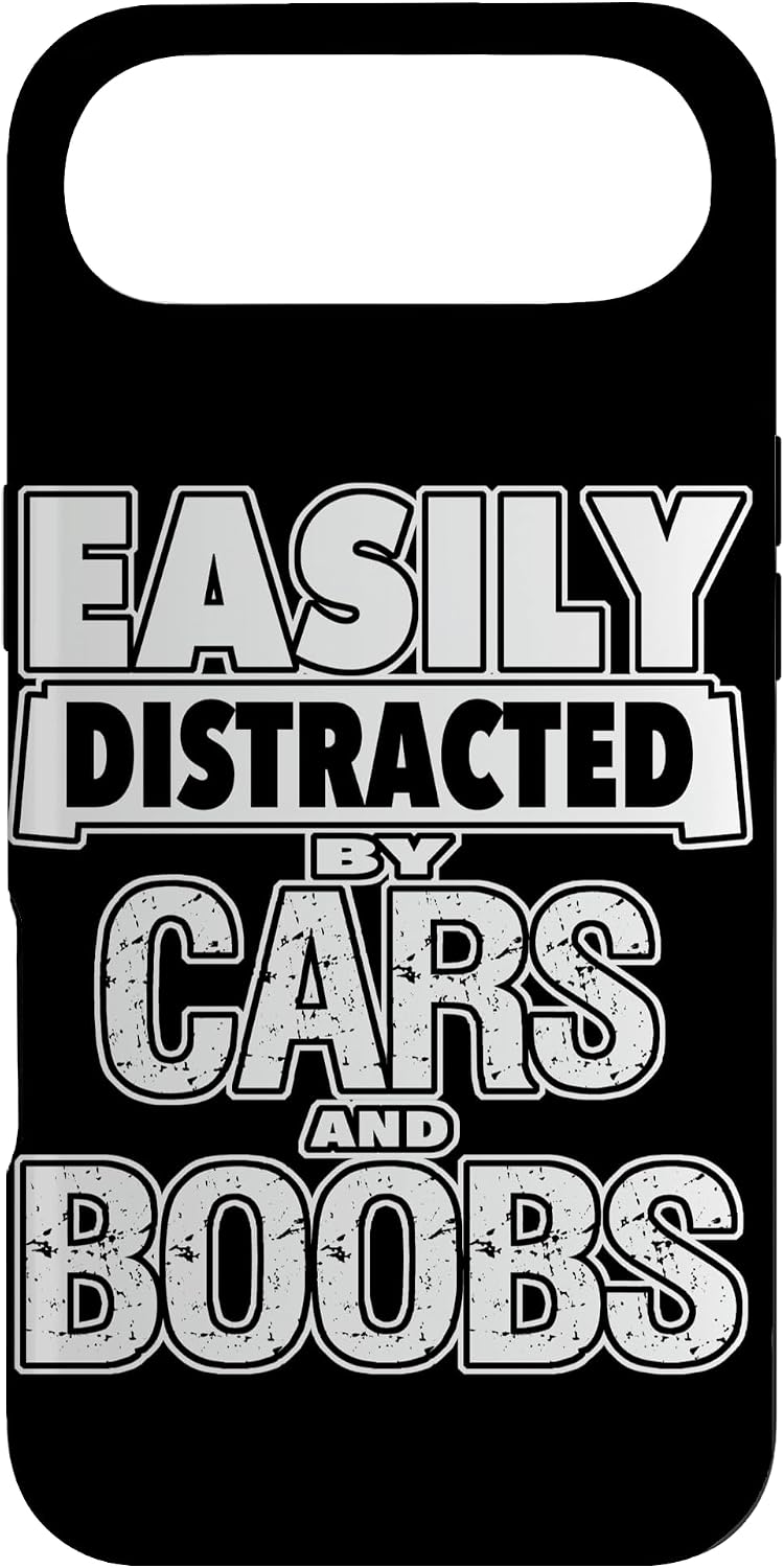 Funny Car Guy Easily Distracted by Cars and Boobs Garage Case for iPhone Air
