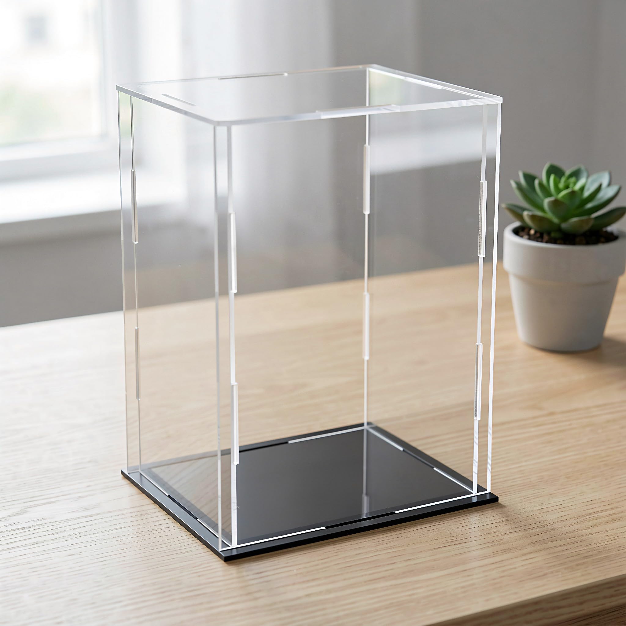 Uonlytech Caja expositora de acrílico Transparente para Figuras, Estuche