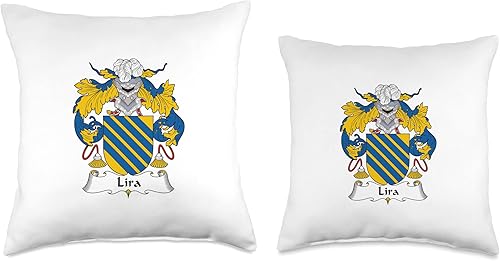 Miniatura 3 de Lira - Almohada con escudo familiar, 16 x 16 pulgadas, multicolor