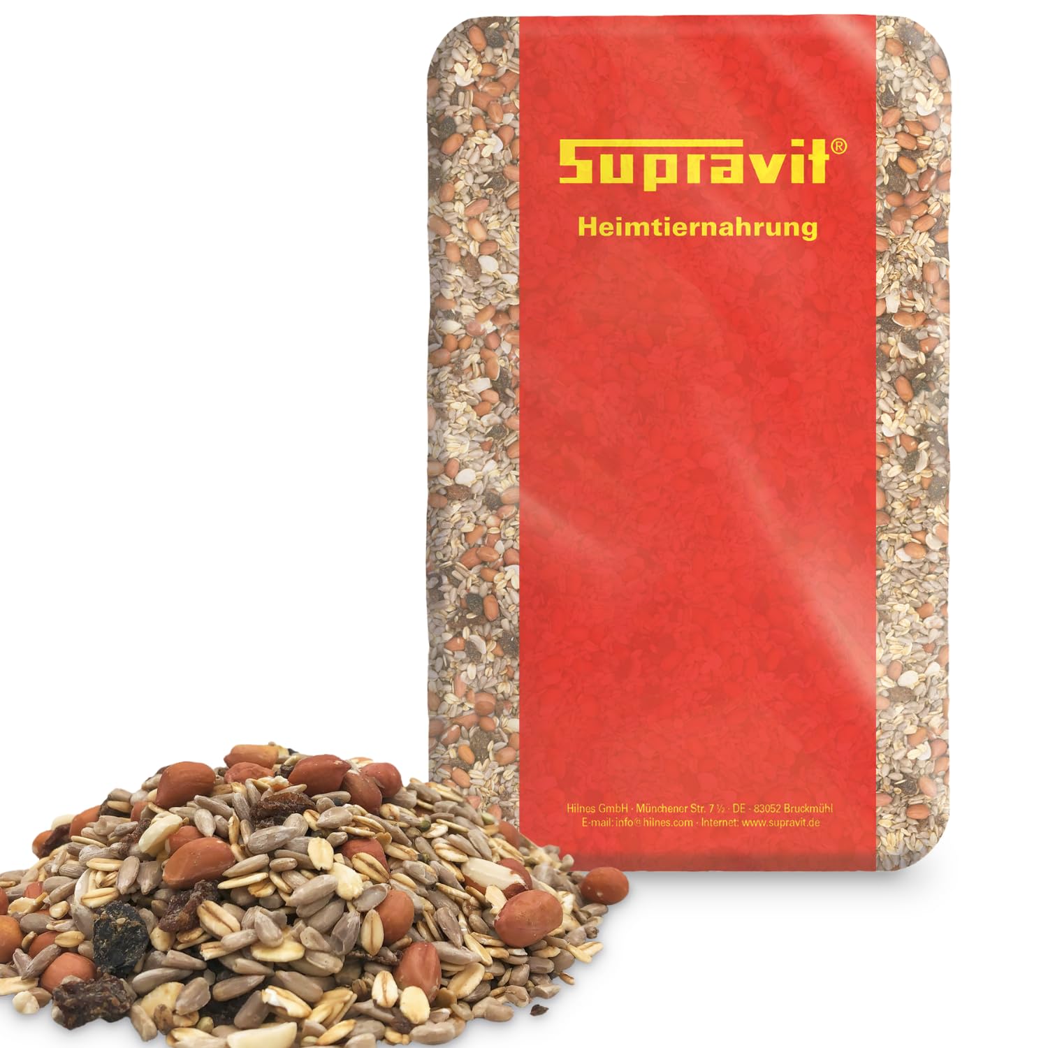 Supravit Balkonfutter für Wildvögel 25kg – Wildvogelfutter schalenfrei | Premium Sonnenblumenkernen, Erdnüssen, Haferflocken & Rosinen | Ganzjahres- & Winterfutter