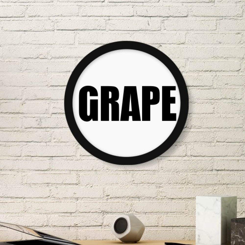 Raisin art peinture cadre rond en bois noir DIYthinker pour déco