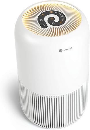 Amazon 空気清浄機 Dreamegg 小型 空気清浄 18畳 花粉運転搭載 二重除菌 紫外線 除菌 花粉 脱臭 集じん 4段階風量調節 静音 タイマー付き 暖色ナイトライト チャイルドロック機能 睡眠モード カビ取り 卓上 省エネ くうきせいじょうき コンパクト 18ヶ月品質保証