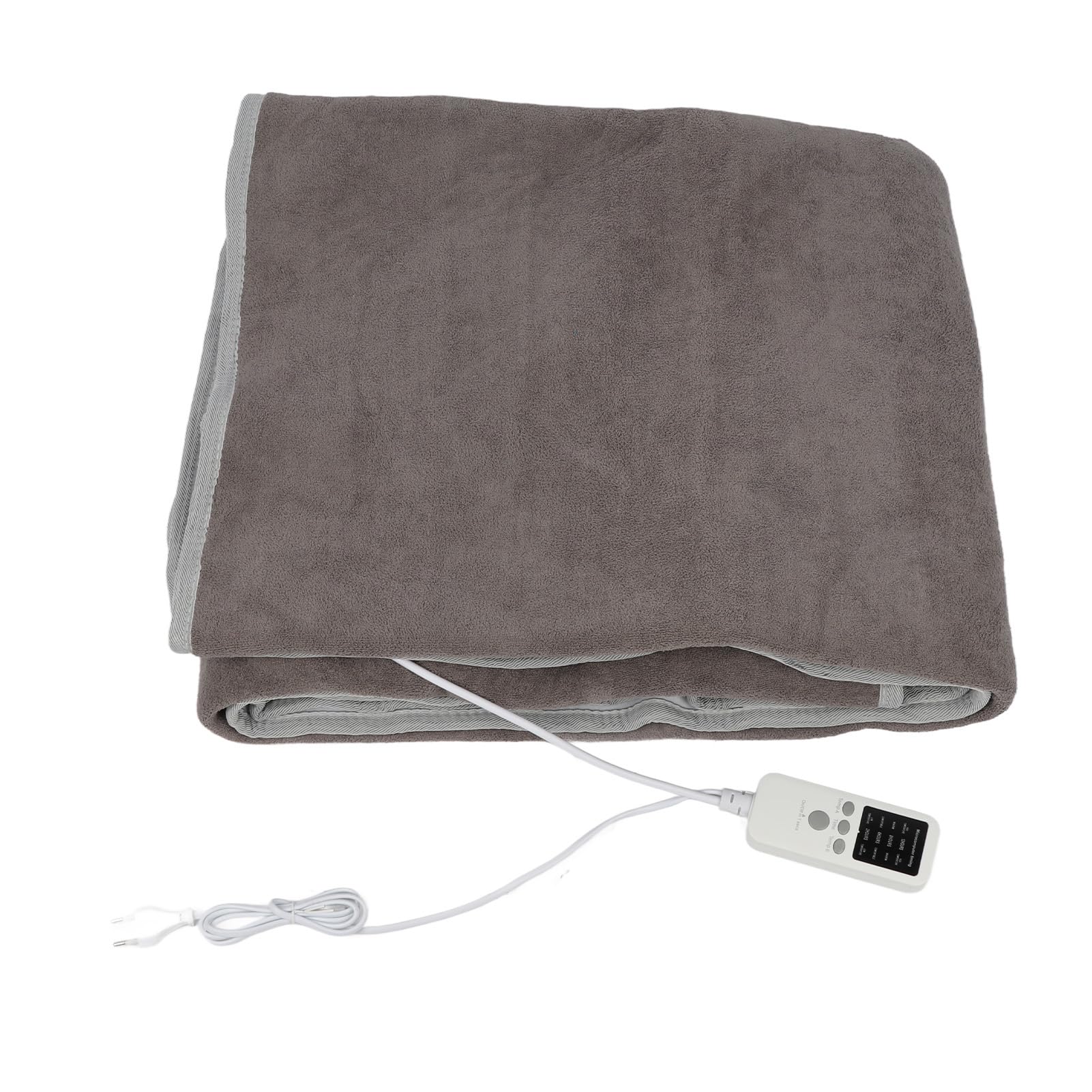 Coperta Elettrica a Riscaldamento Rapido Coperta Calda Grigia per Uso Domestico e in Dormitorio Tessuto a Maglia 60S Riscaldamento Rapido 1 Pezzo (F:180 * 200 cm)