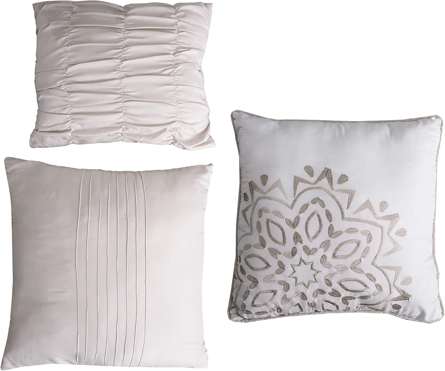 Buy 1 get 1 Amrapur Overseas 8-Piece Sophie Comforter Set, Sand, King/California King