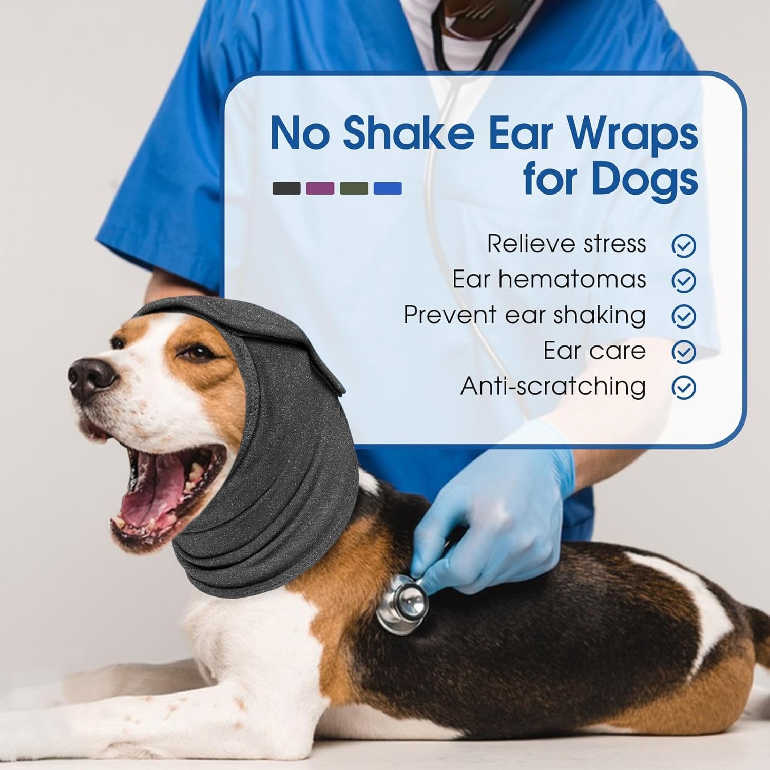 AOFITEE Ohrenschützer Hund, Beruhigender Ohrenschutz Hunde Haustier Snood Ohrenschutz Lärmschutz Hund, Hundehals und Ohrenwärmer Haustier Snood Ohrenschutz Hunde Gehörschutz Silvester Gewitter