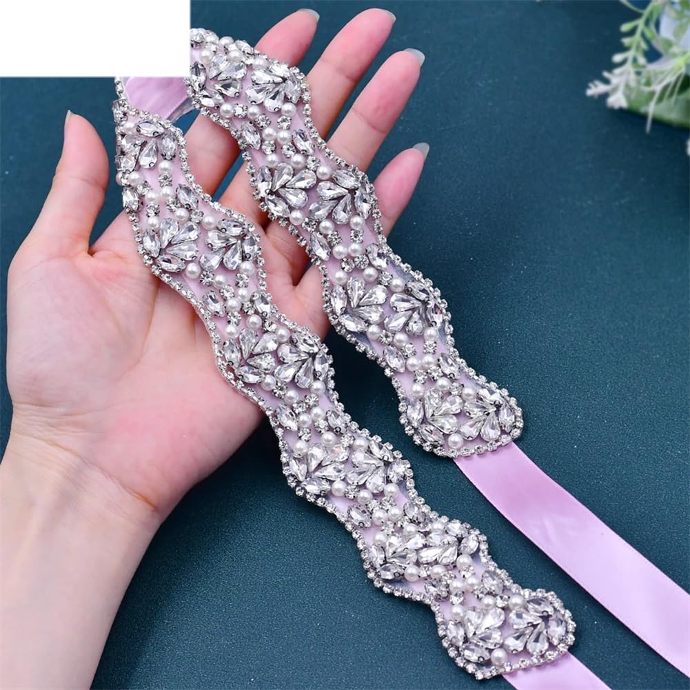 Cintura da sposa per abito da sera da festa accessori argento strass decorativo abito da donna