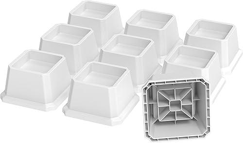 Miniatura 6 de Whynonap Juego de 9 elevadores de cama de 2 pulgadas, elevadores de cama resistentes para marco de cama, paquete de 9 elevadores de hasta 2000