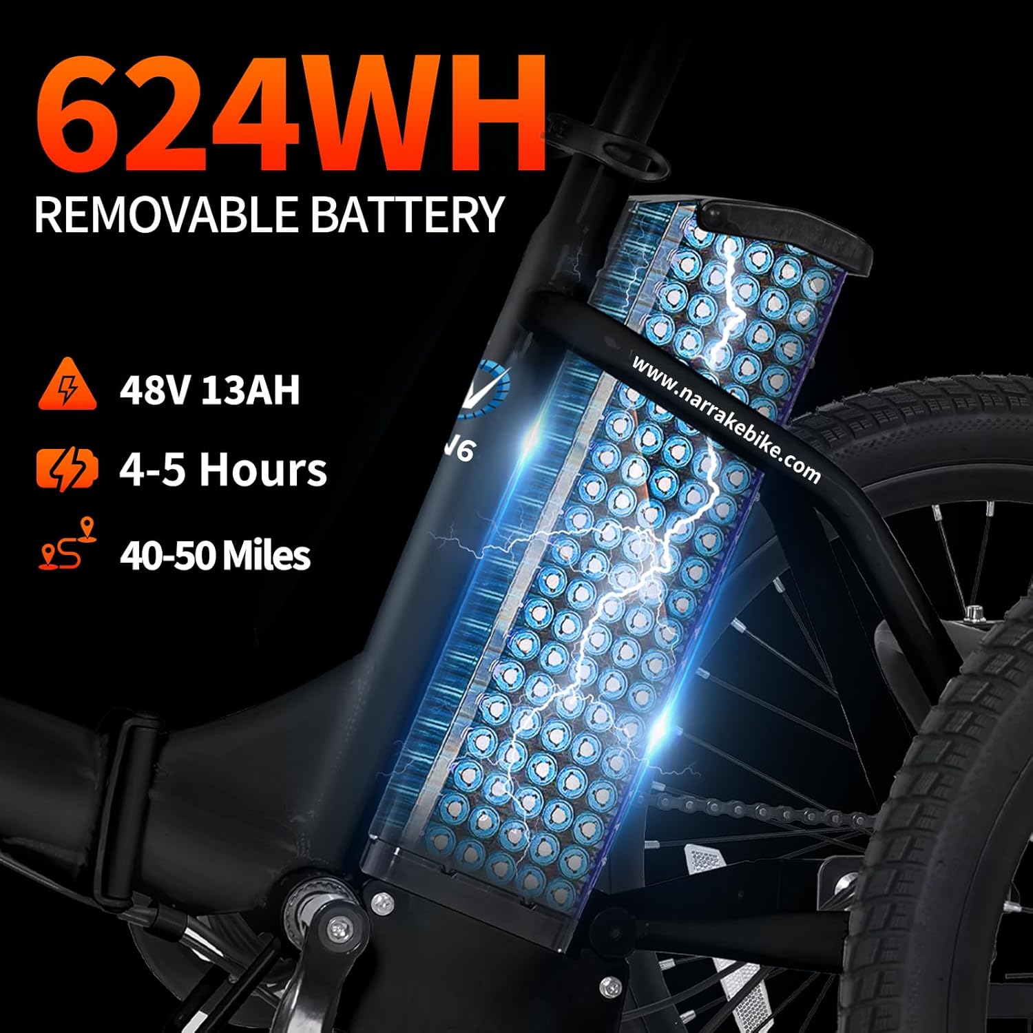 NARRAK Electric Tricycle for Adults,Fat Tire Folding Electric Trike,3 Wheels Electric Bicycle Bikes, Peak 700W/1100W Step-Thru Etrike with Removable Battery and Large Basket thumbnail