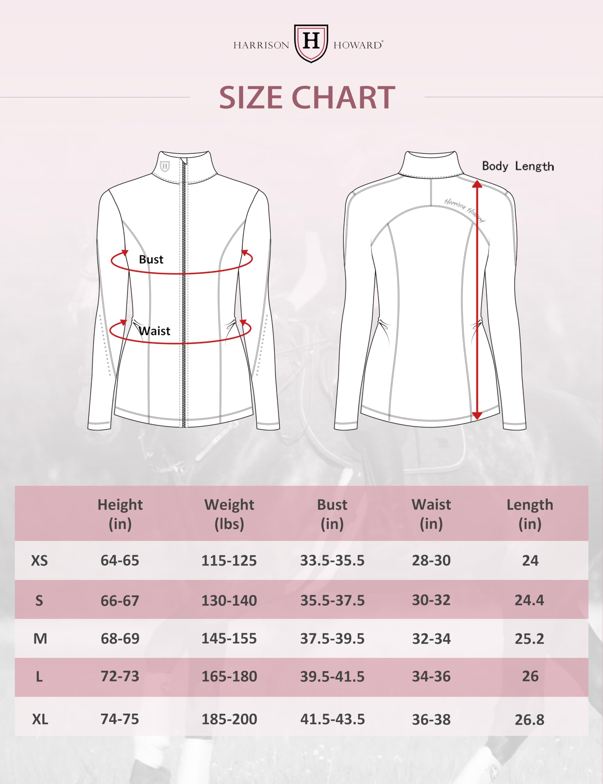 Harrison Howard Chaqueta Equestrian Softshell para mujer - Camiseta elástica con cremallera completa