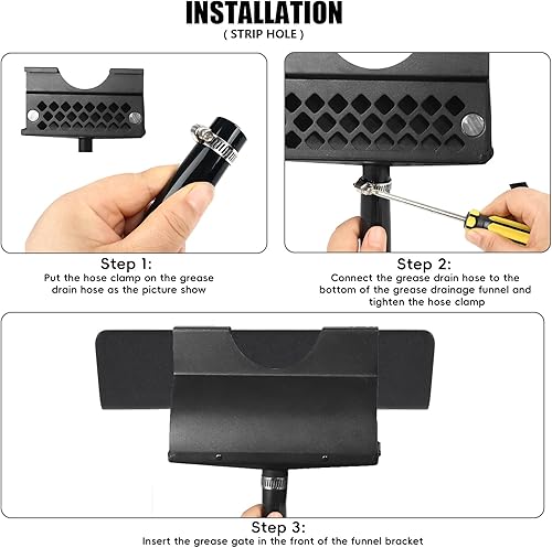 Miniatura 5 de Embudo de drenaje de grasa trasero para Blackstone  Recogedor de grasa magnético Actualización Accesorios Blackstone Prevención de derrames Forros