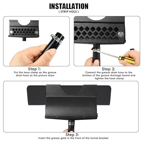 Miniatura 5 de Embudo de drenaje de grasa trasero para Blackstone  Recogedor de grasa magnético Actualización Accesorios Blackstone Prevención de derrames Forros