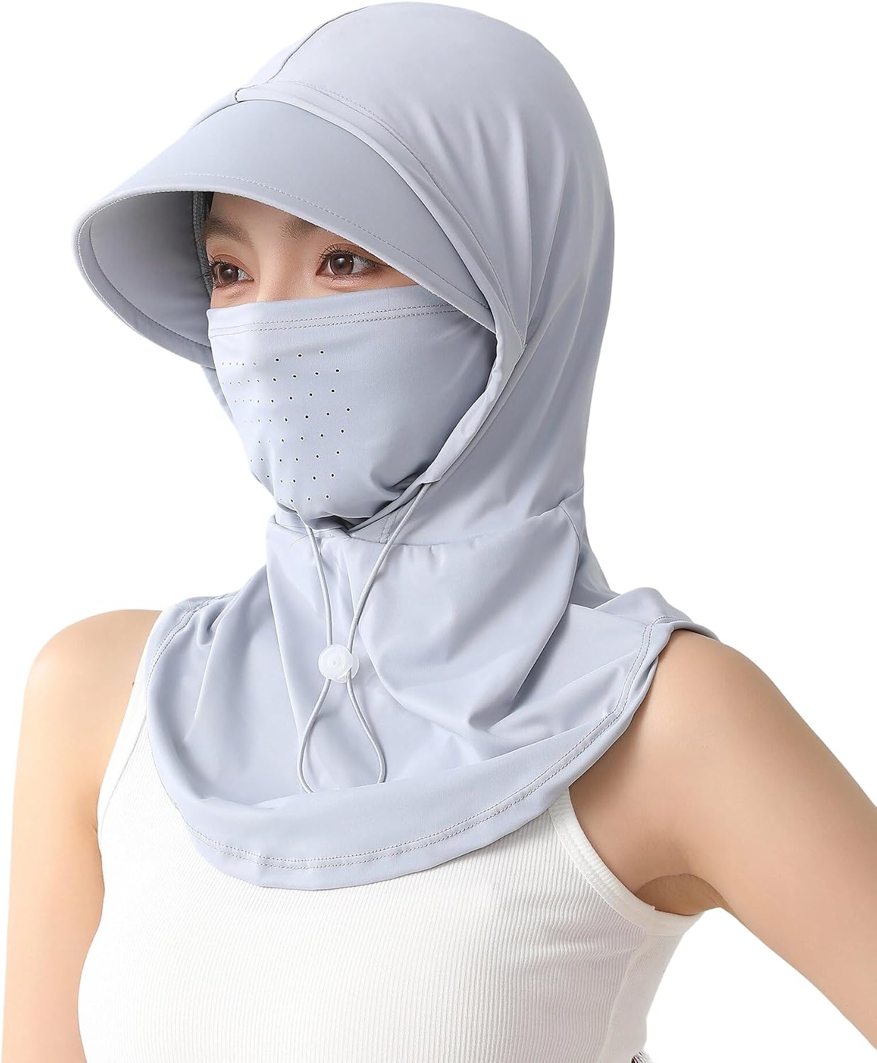 3 in 1 Summer Cooling Balaclava Breathable Sun UV Protection Hood Face Mask with Ear Loops for Men Women