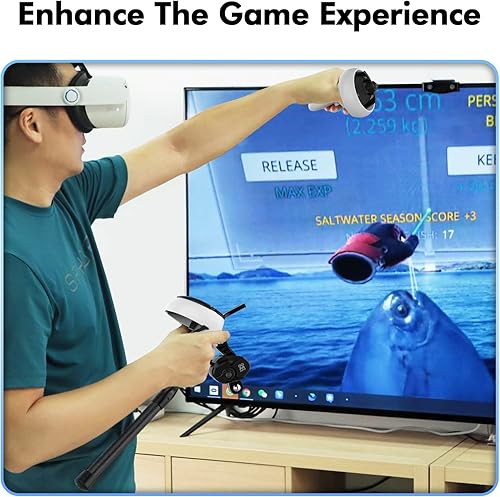 Miniatura 6 de AMVR VR Fishing Accessories for Real VR Fishing Games VR Fishing Rod and Reel Combo Accessories Compatible with OculusMeta Quest 2 Accessories