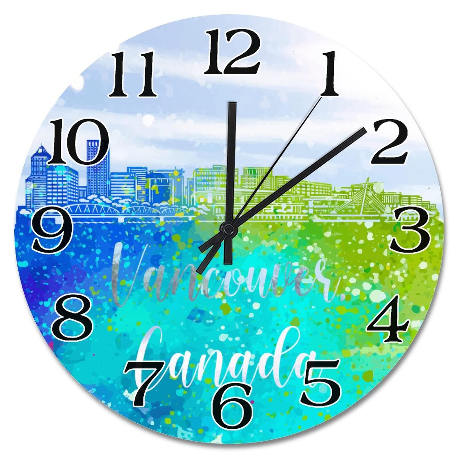 Horloge murale silencieuse Vancouver 38,1 cm pour éliminer le tic-tac