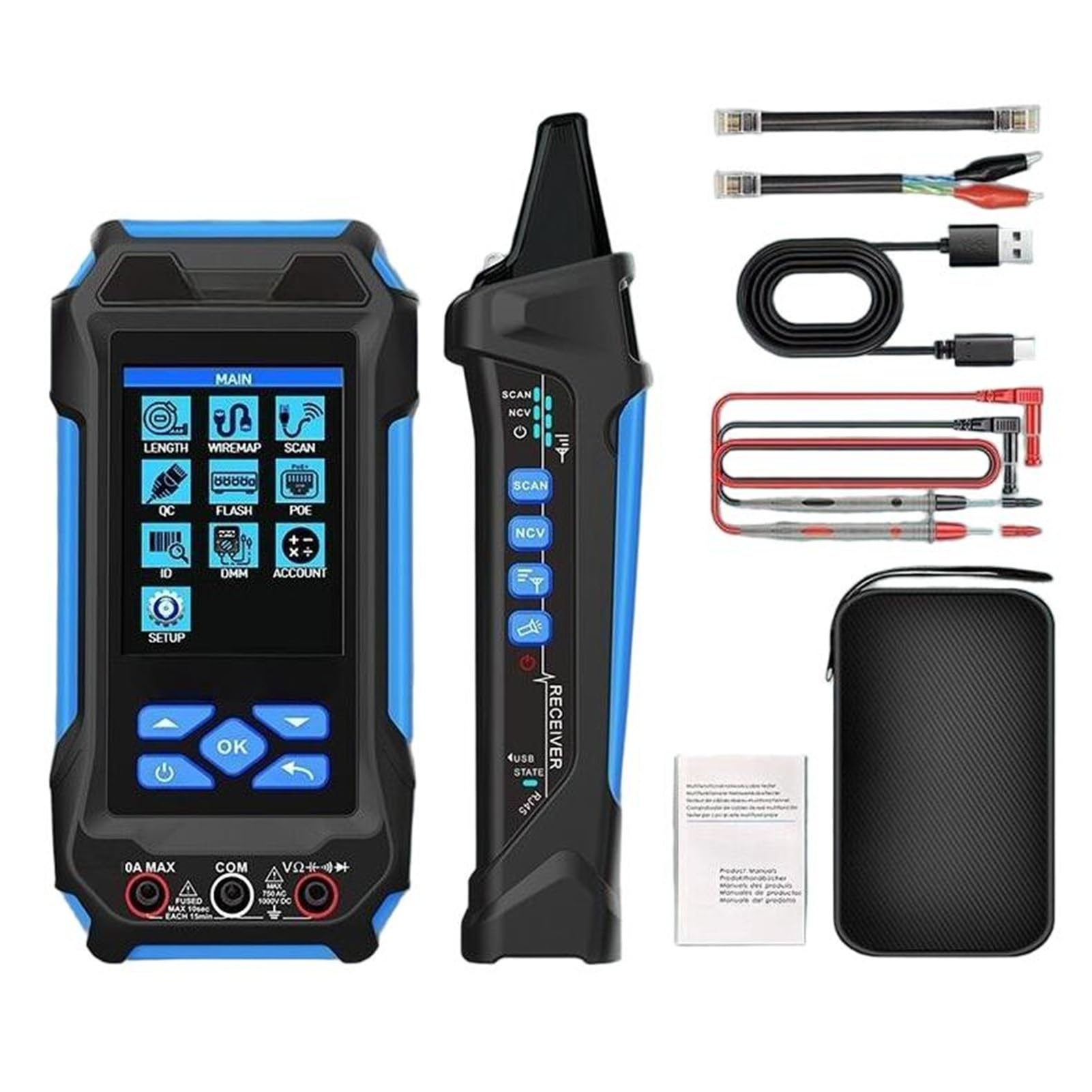 Testeur de réseau PK8506, détecteur câbles, traceur, testeur sertissage Tests rapides