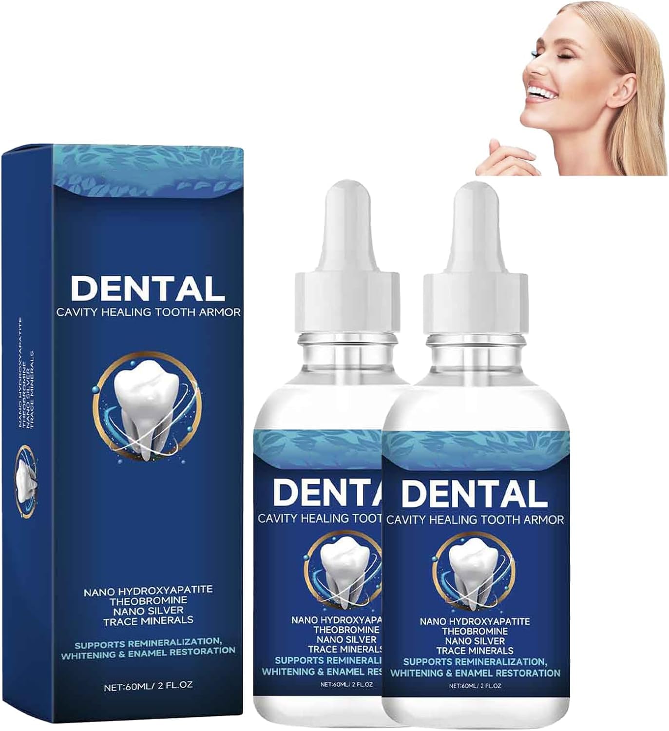 Dentite Cavity Healing Tooth Armor,Dentite Cavity Healing Toothpaste,Dentite Cavity Healing Tooth Armor Liquid,Dentite Cavity Repair Drops,Dentite Tooth Armor (2pc)