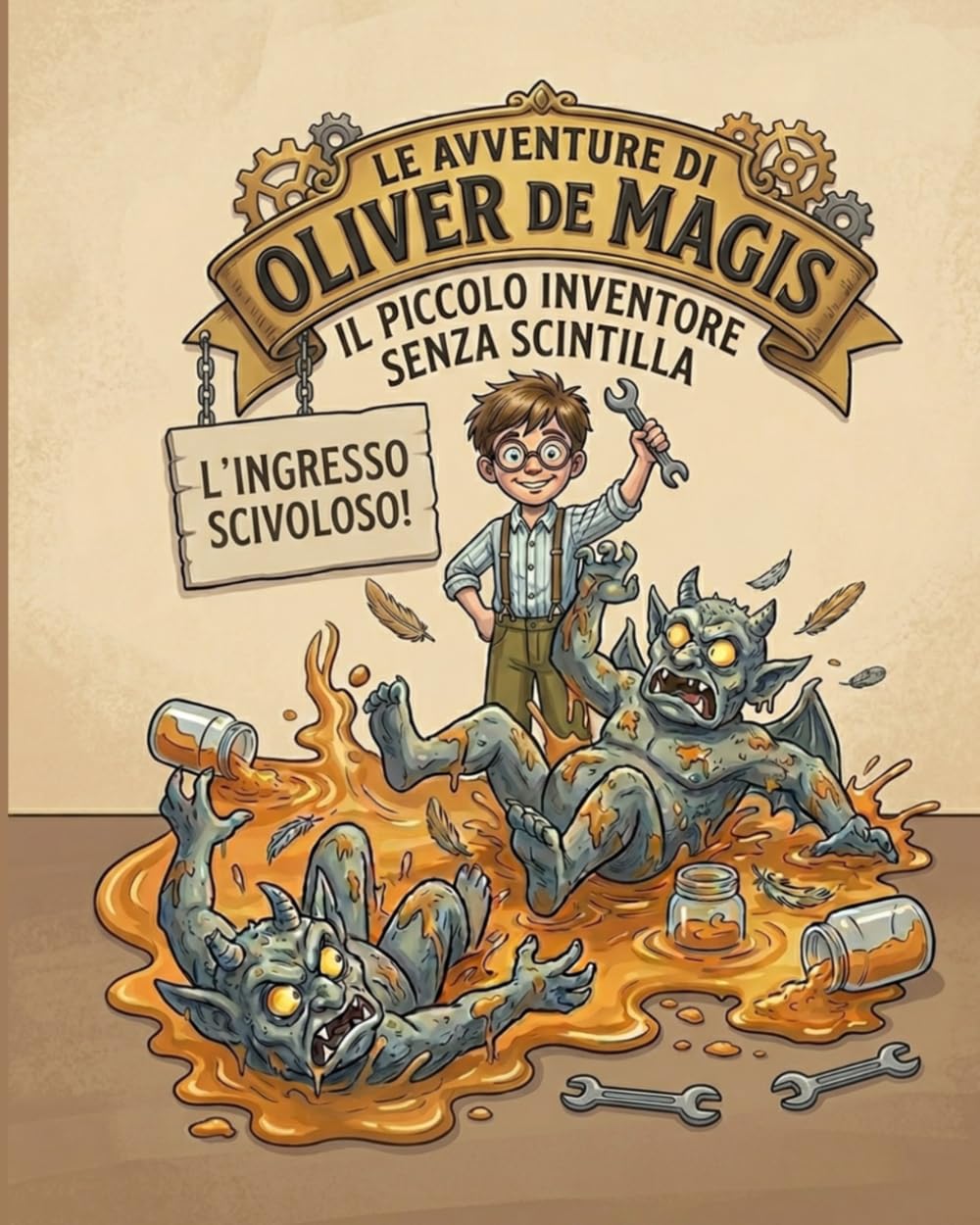 fiaba per bambini: LE AVVENTURE DI OLIVER DE MAGIS: IL PICCOLO INVENTORE SENZA SCINTILLA (favola della buonanotte)
