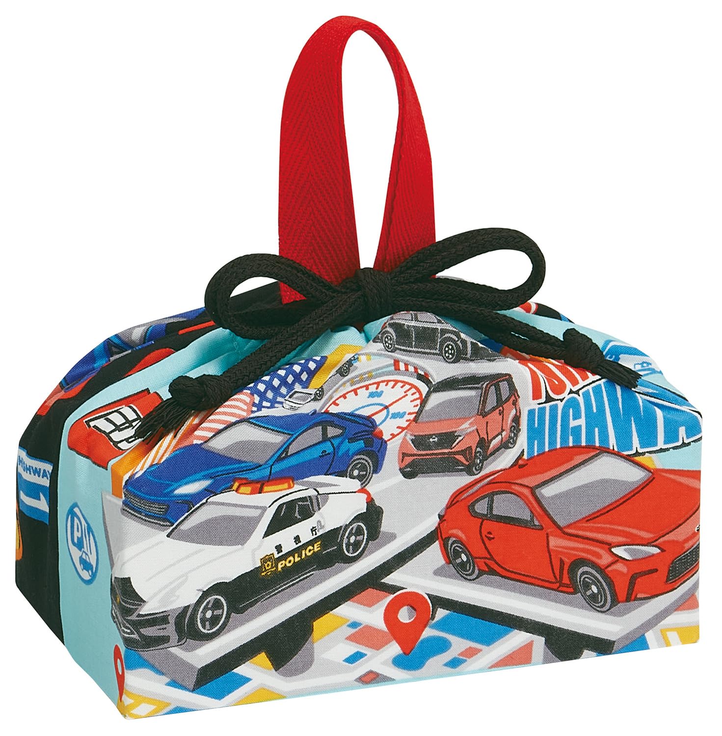 Bento Box Skater Con Auto Della Polizia Giapponese Tomica, Lunch Box Per Bambini, Import Giappone
