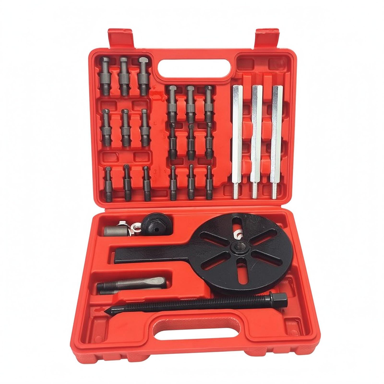 Gralara Estrattore Cuscinetti a 3 Braccetti Filettato Utensile Officina in Metallo per Manutenzione Meccanica, 18 E 1 Estrattore Universale Fosfato Grigio Con Gancio
