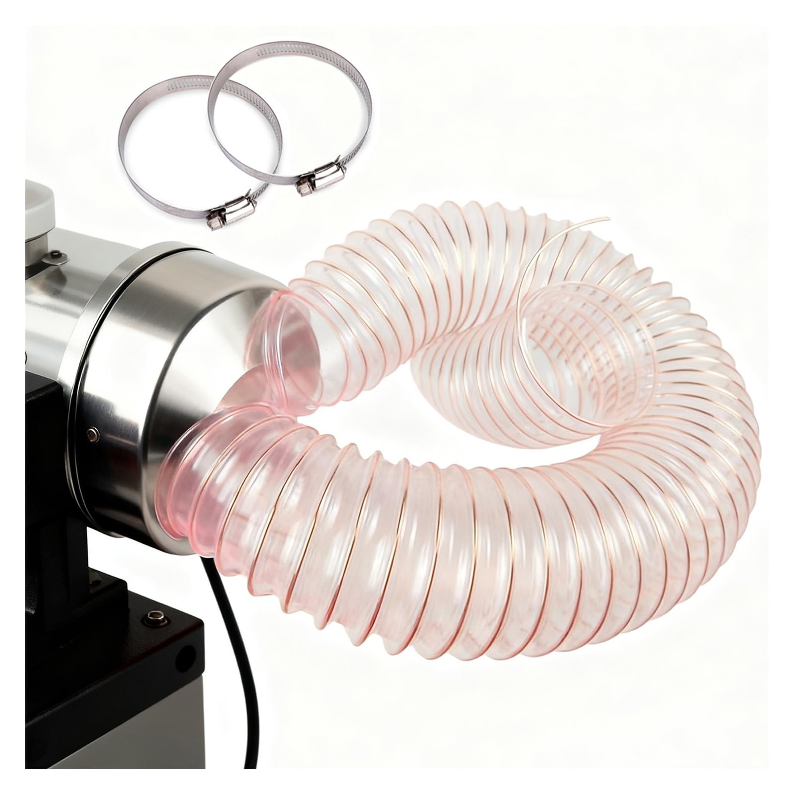 Manguera flexible transparente, reforzada en espiral para recogida de polvo y ventilación