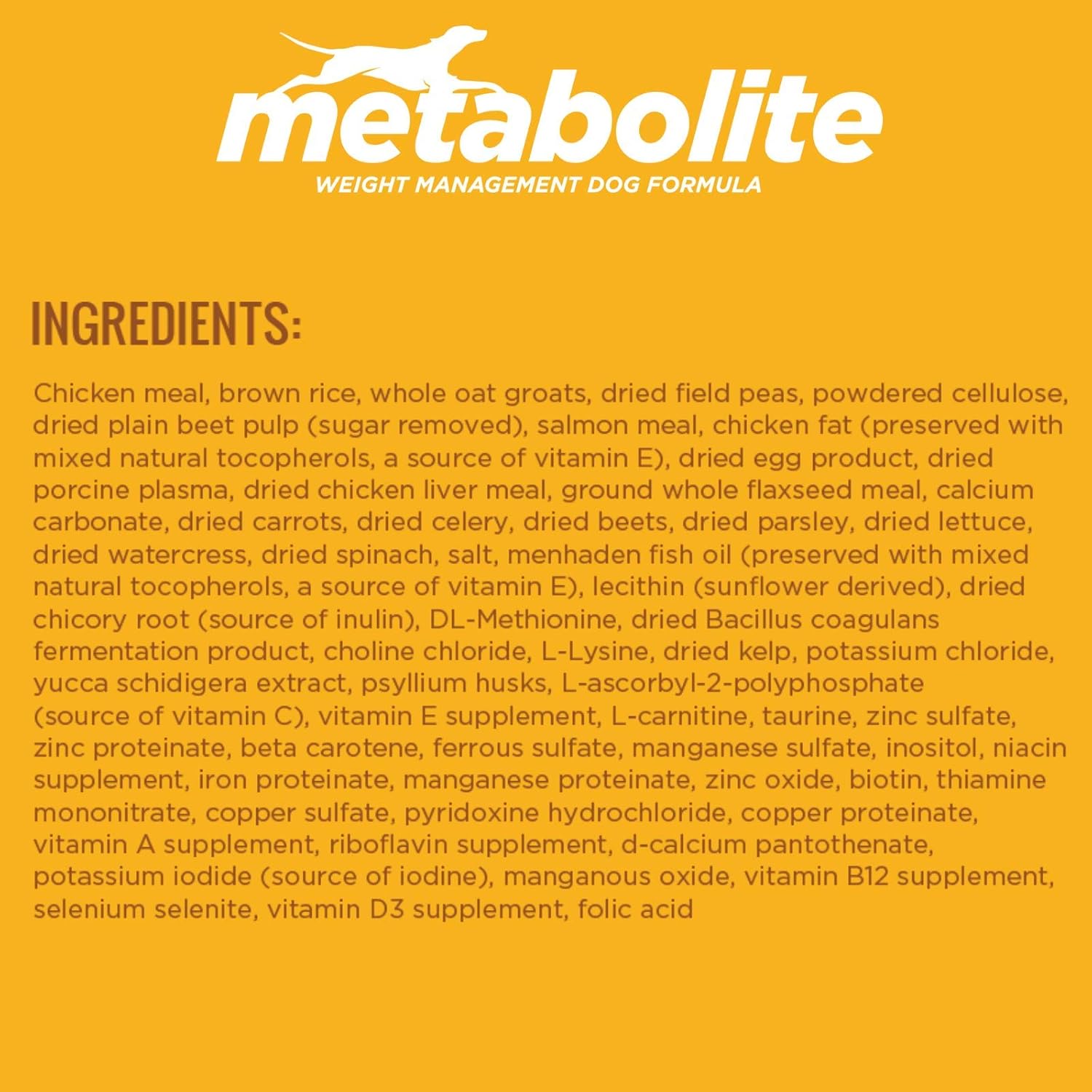 Dr. Tim's Weight Management Metabolite with Grains Premium Dog Food, 12 lb. Bag