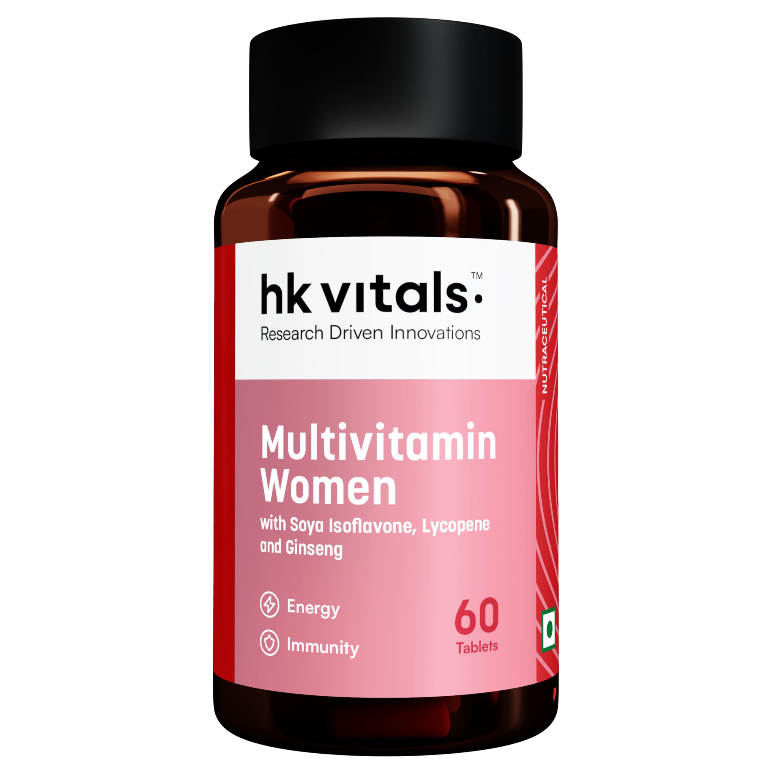 hk vitals Multivitamin For Women (60 Tablets) | With Zinc, Vitamin C, Vitamin D, Multiminerals & Ginseng Extract