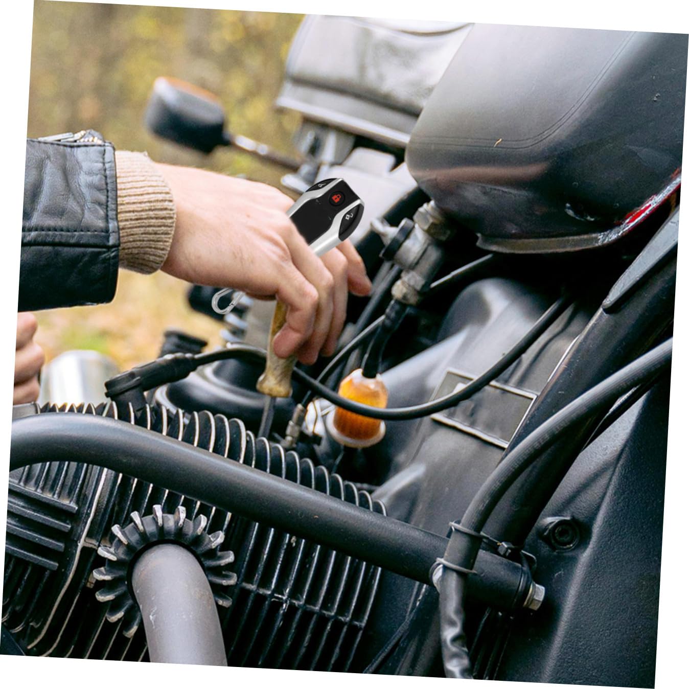 IMIKEYA Kit di Sicurezza per Moto con Allarme, Avviamento Motore e Telecomando Remoto, Accessori per Protezione Moto