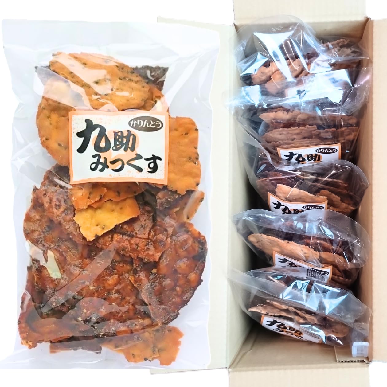 Amazon | かとう創菓 2色かりんとう(味2種類) 900g(180g×5袋) 黒糖味