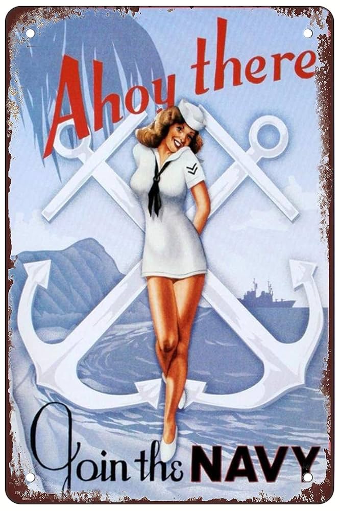 Glenn Barr Fuk Girl シルクスクリーン ポスターサイン入り Amazon.co.jp: Ahoy There Join The Navy セーラーセクシー