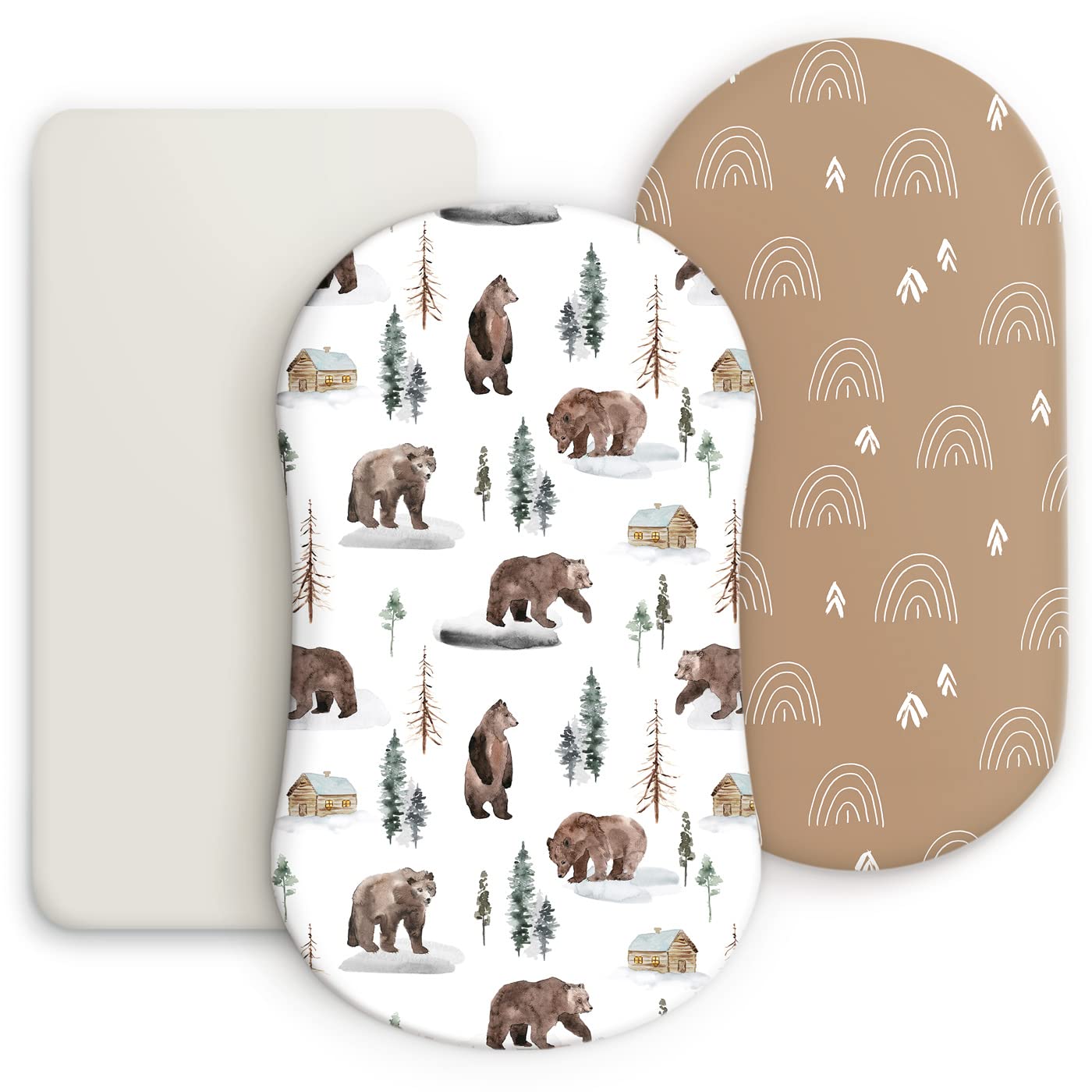 GRSSDER Stretchy Ultra Soft Fitted Sheet Set 3