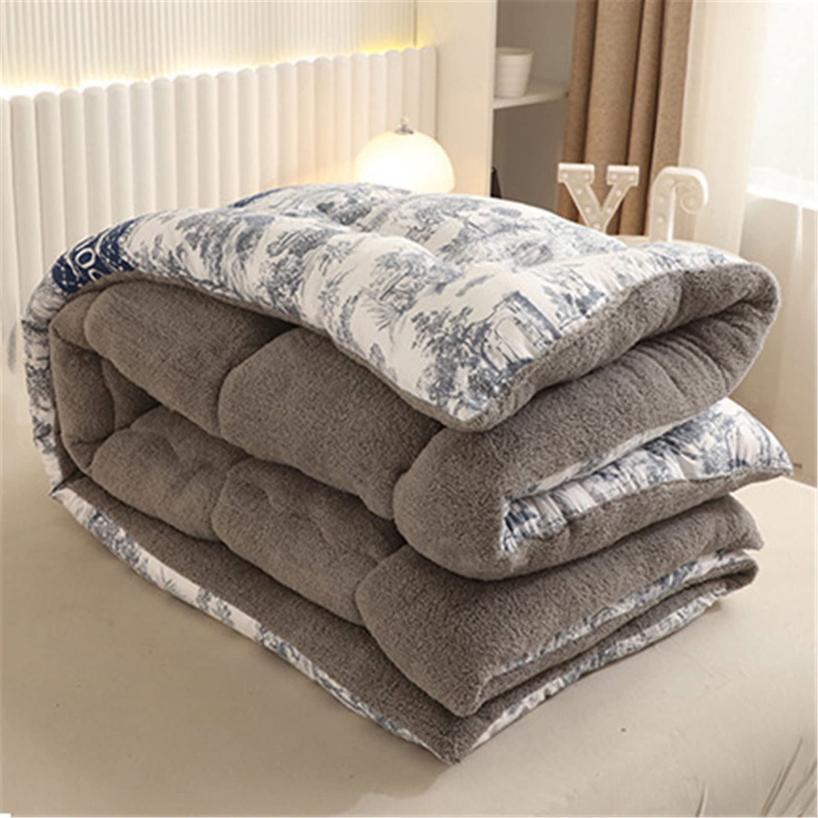 Trapunta Invernale Matrimoniale 150x200 Cm – Velluto Di Latte E Similpelle Di Agnello, Imbottitura In Microfibra, 2,5 Kg, Rosa
