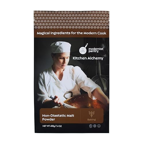 Polvo de malta de cebada no diastásica Sin OMG Vegano ✡ Certificado OU Kosher - 400 g/14 oz