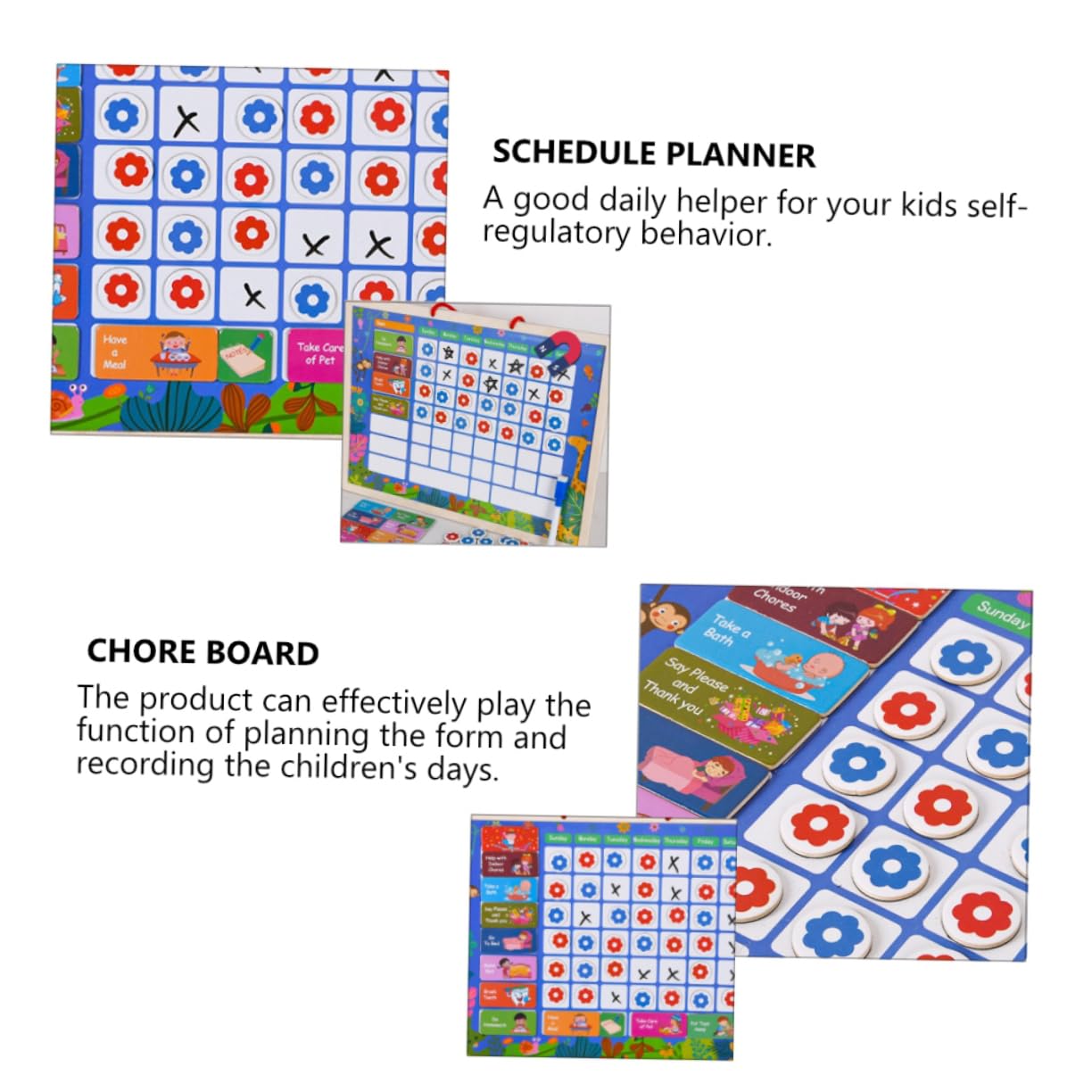 jojofuny Holz Termintafel Für Junge Mädchen Familie Wöchentlich Planer Aufgabentafel Praktische Zeitplan Schreiben Bord Langlebiges Material Kinderfreundlich