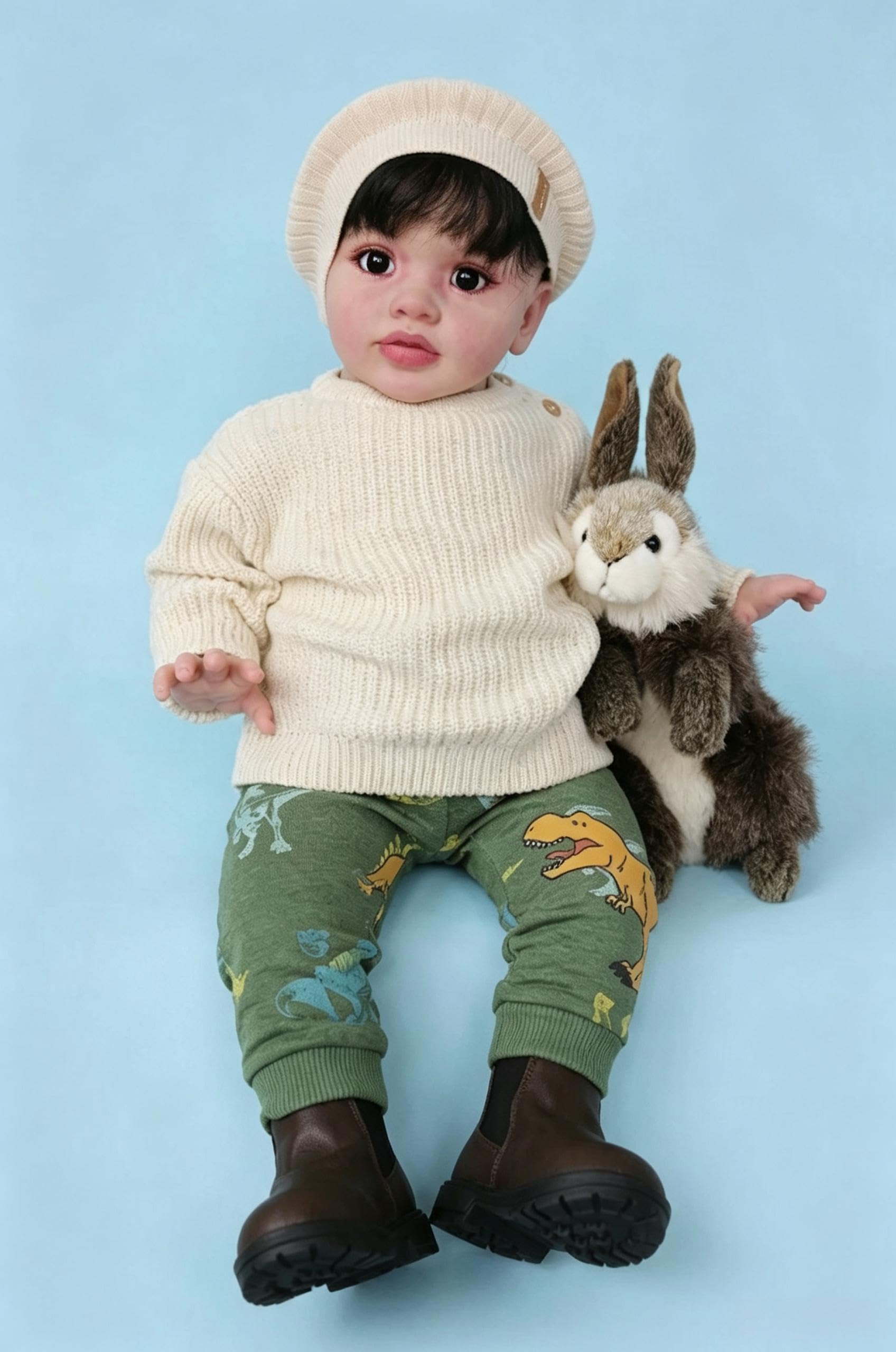 RXDOLL Realistyczne lalki Reborn dla małych dzieci, chłopiec, Pippa, 66 cm, duży rozmiar, miękka winylowa tkanina, obciążona lalka, która wygląda jak prawdziwy maluch lalka dla dzieci od 3+