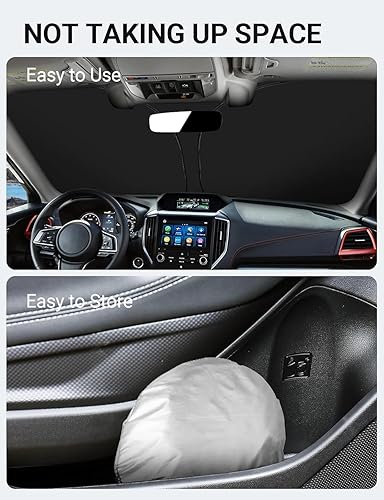 Vista 1018 de Proadsy Parasol para parabrisas para BMW X1 F48 2016-2022 de 4 capas plegable, protector de parasol frontal que bloquea los rayos UV y mantiene