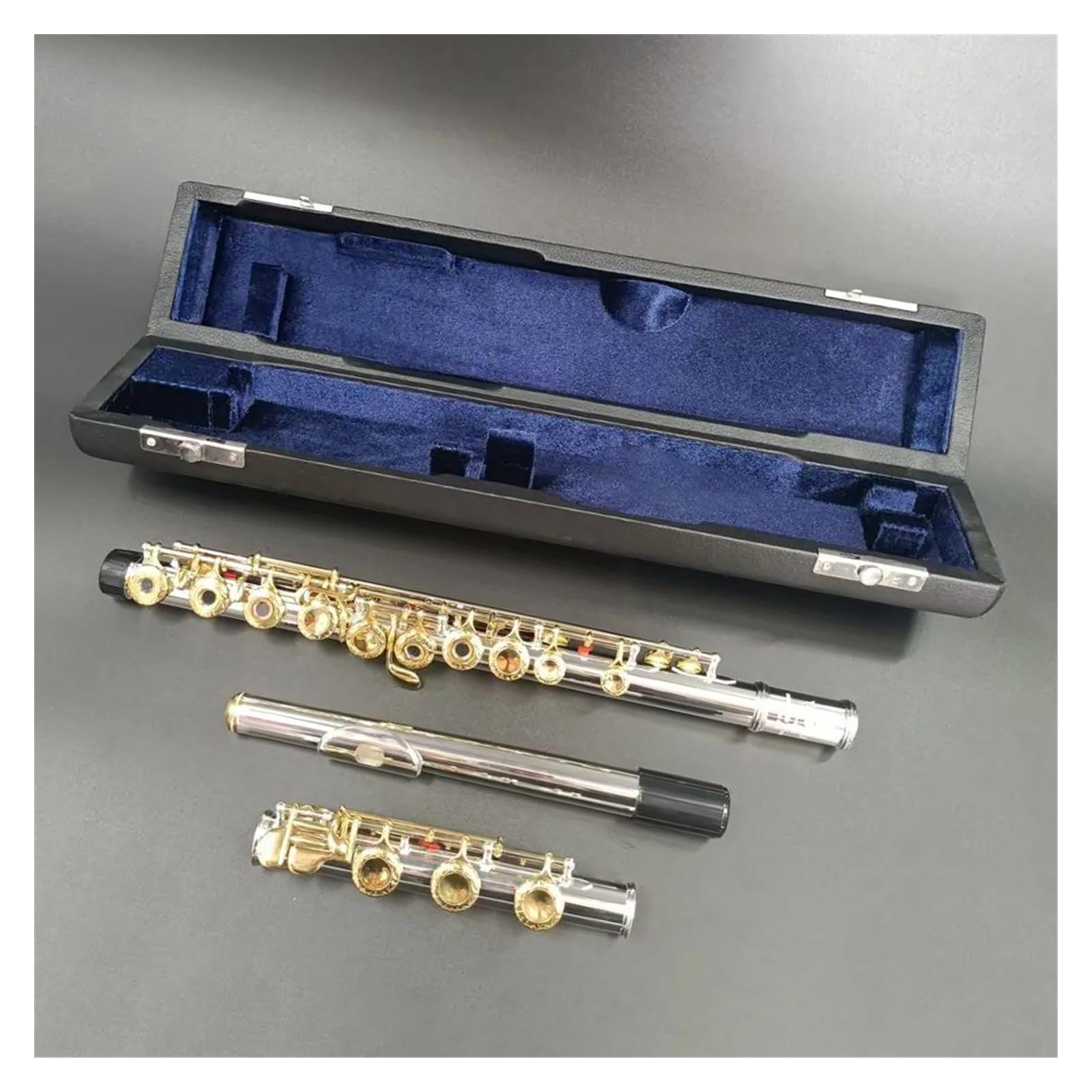 Professionelle Querflöte Flöte Aus Silber Und Gold, Flöte Mit 17 Tasten, Offenem Und Geschlossenem Loch, C-Stimmung Und E-Tasten-Flöte