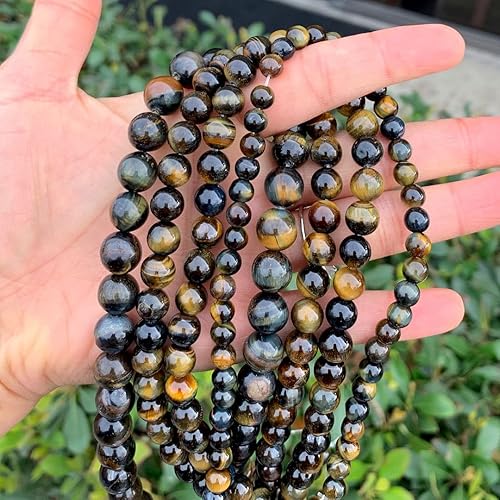 Miniatura 4 de Adabele GS23-4 - 1 hebra de piedras preciosas curativas de ojos de tigre dorado azul natural de 0.157 in (0.16 pulgadas) de cuentas redondas