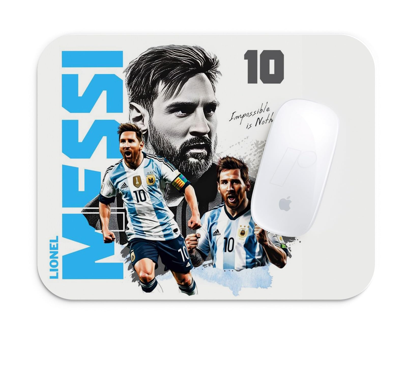 L. Messi Argentina Desktop Gaming Printed Mouse Pad - for Computer Table, Laptop, PC & Office | Super Smooth Surface, Anti-Slip, Rubber Base-image-17