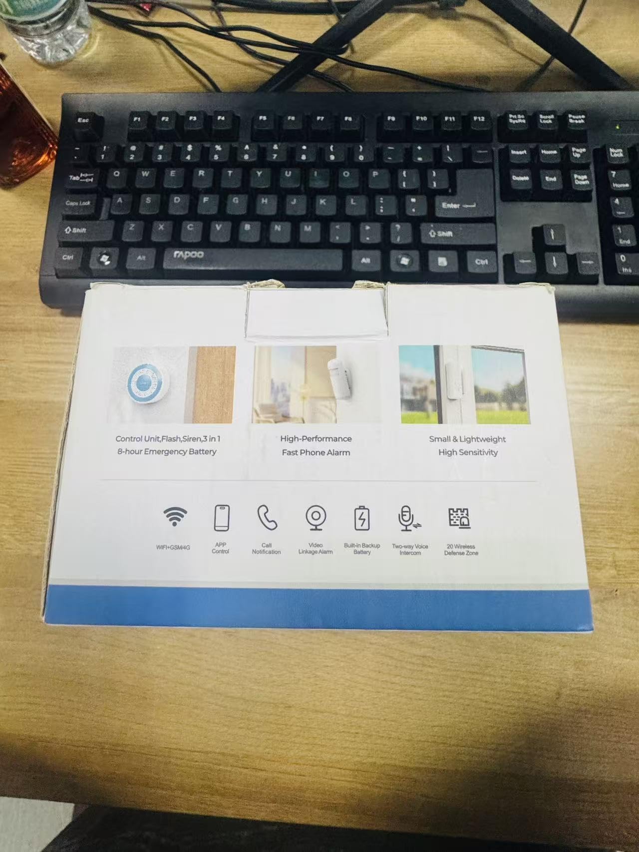 PGST Sistema de alarma para el hogar inalámbrico con alertas instantáneas mediante la aplicación Tuya,Kits de alarma Extensibles DIY para puertas y detectores de movimiento para apartamento, garaje