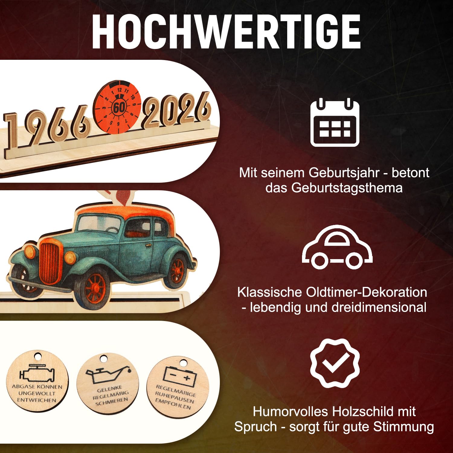 Giftota Geldgeschenk 70 Geburtstag Mann mit LED Lichterkette - Witzige Klassische Schonend Behandeln 1956 Oldtimer Geschenk zum 70 Geburtstag Mann