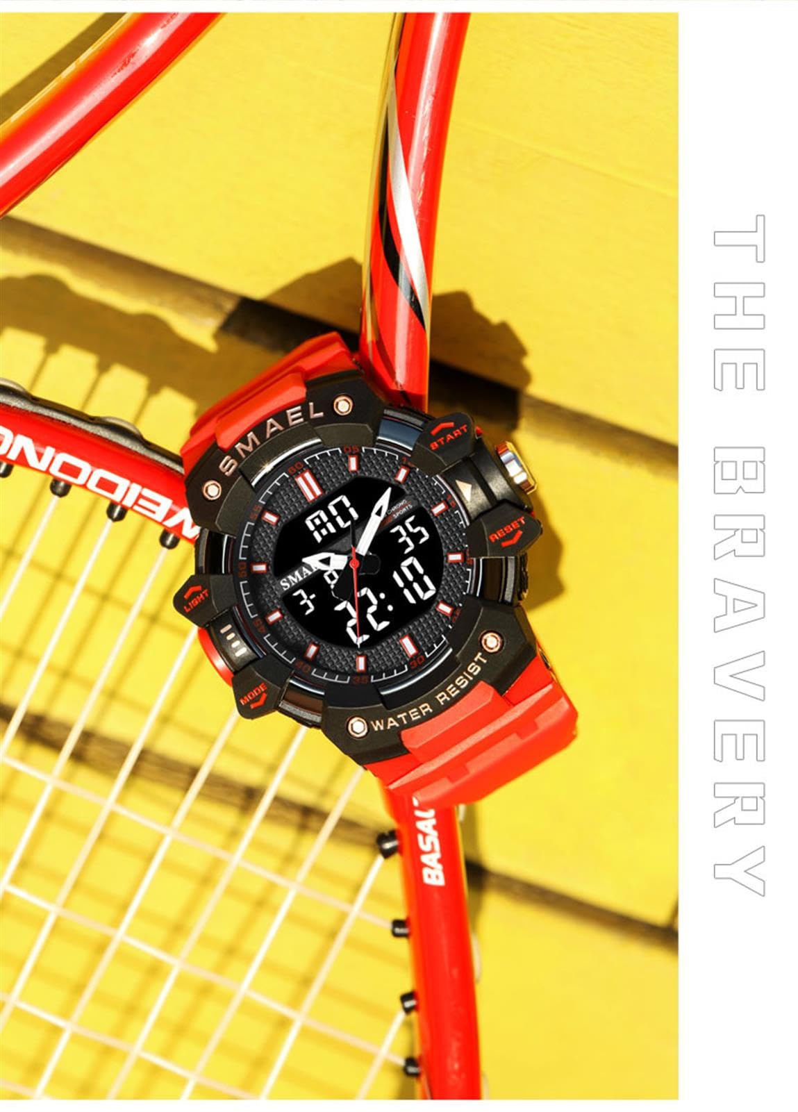 Montres Numériques pour Hommes, Montre de Sport Multifonctionnelle Étanche 50M Lumineux Double Affichage Montres Militaires Rétro-éclairage Montres Bracelets