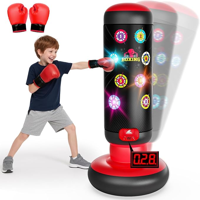 Hot Bee Interactive Punching Bag with Lights and Sound