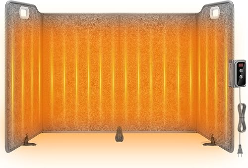 Calentador para debajo del escritorio, calentador de piernas plegable con manta suave, calentador de pies debajo del escritorio para oficina y