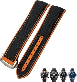 21mm 22mm Rubber Nylon Watch Band 19mm 20mm for Omega Strap Planet Ocean Seamaster 300 Rubber Bracelet