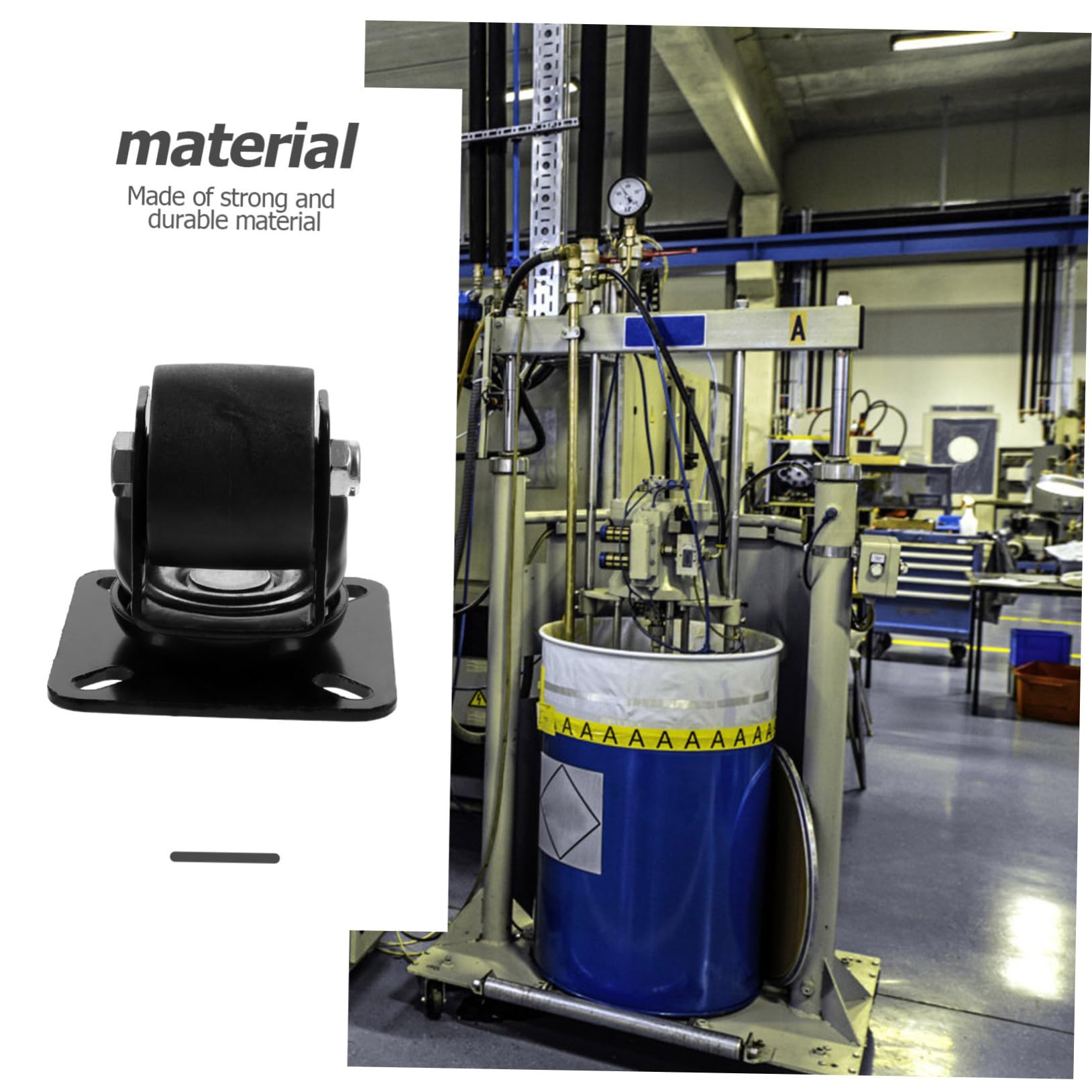 Schwerlast-Stuhlrollen-Set, 2-teilig, tragbare Lastenrollen für Bürostühle mit multifunktionaler mechanischer Ausrüstung, reines Nylon, Schwarze Kugelrollen