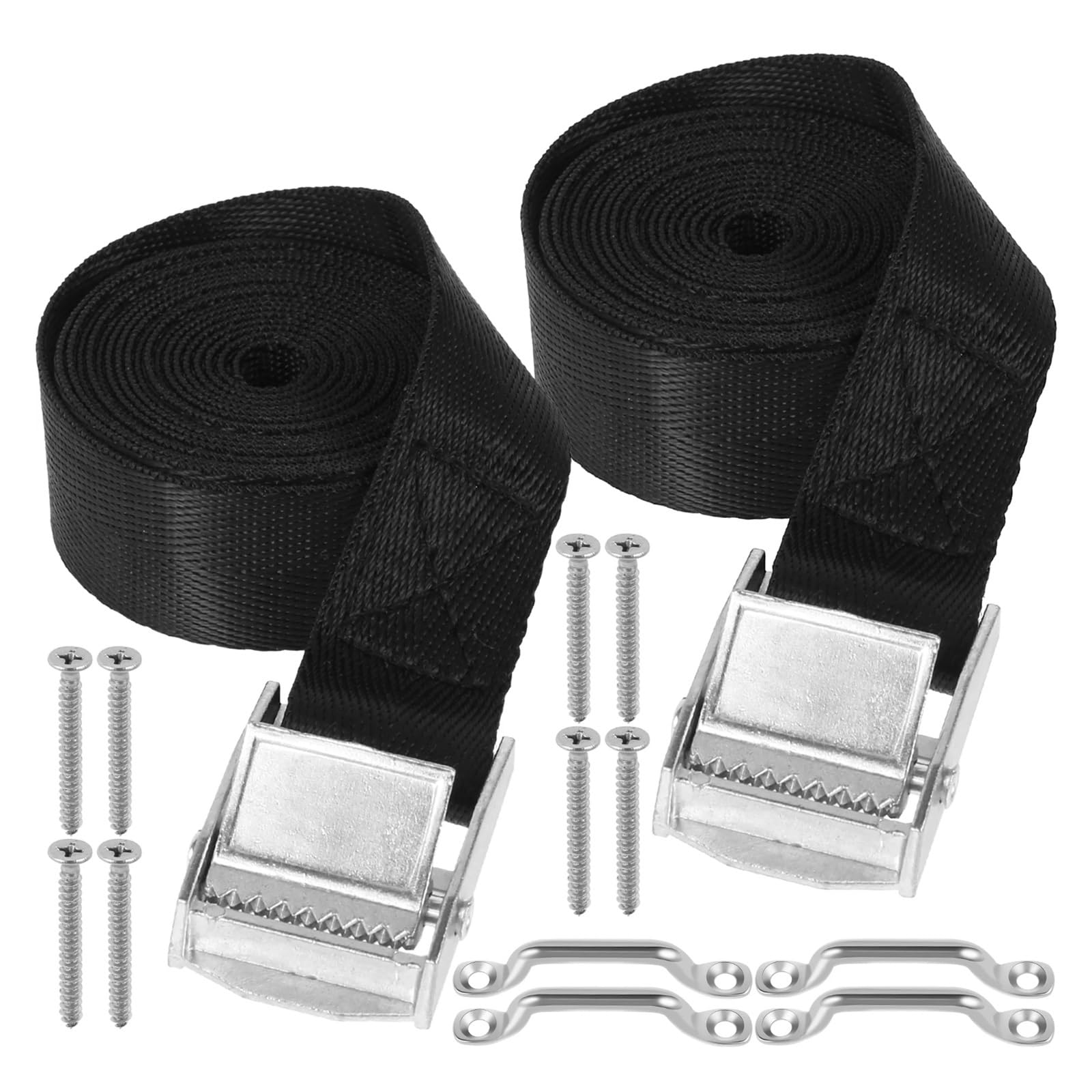 Tie Down Strap, Battery Tie Down Strap Kit Nylon Portable Travel Cargo Tie Down Lugga Lash Belt Strap with Cam Buckle Outdoor Camping Tools